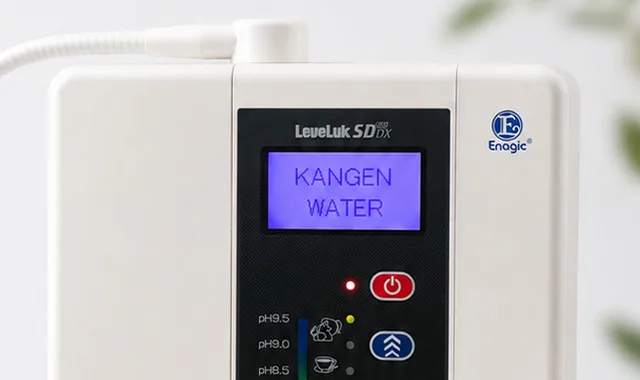 نمایشگر LCD دستگاه SD501DX با نوشته «Kangen Water»